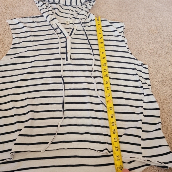 Pol Striped Hooded Top M - Picture 6 of 8